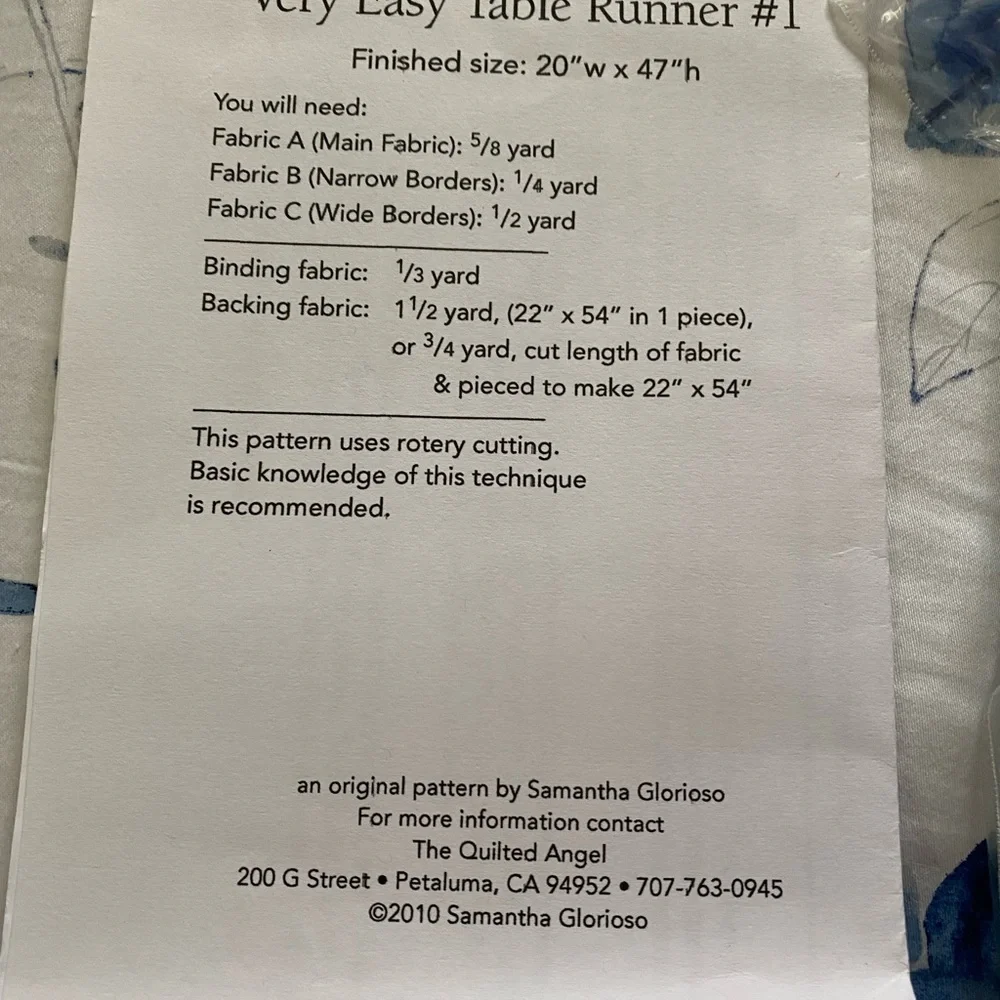 TableRunnerQuilt Kit